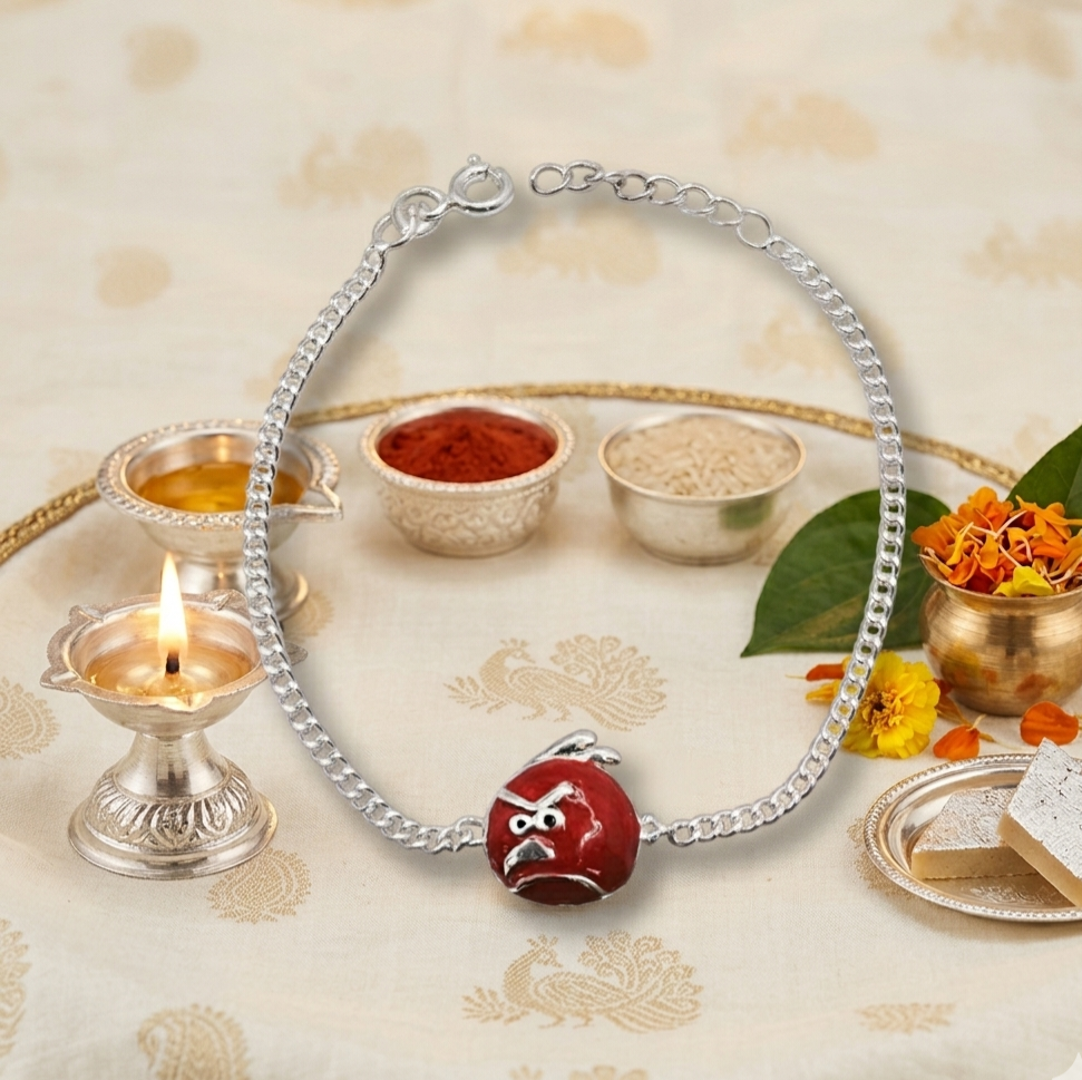 Pop Culture 'Piku' Silver Rakshabandhan Rakhdi