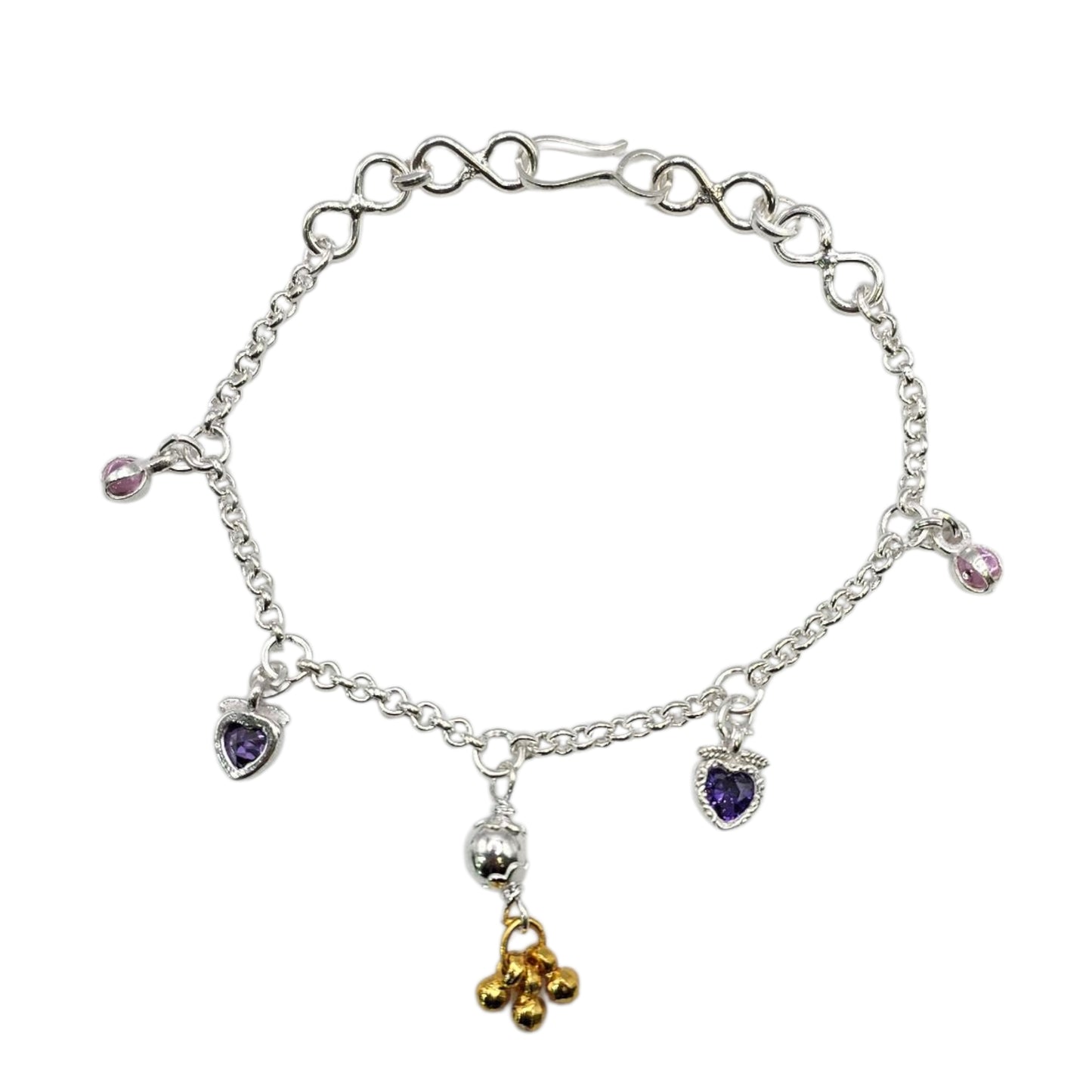 Purple Petal Charm Sweet Arrival Baby Shower Rakhi