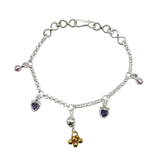 Purple Petal Charm Sweet Arrival Baby Shower Rakhi