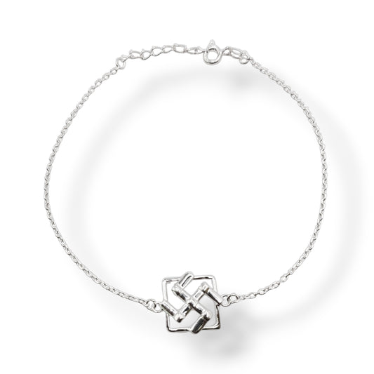 Silver Shubh Swastik Rakhi