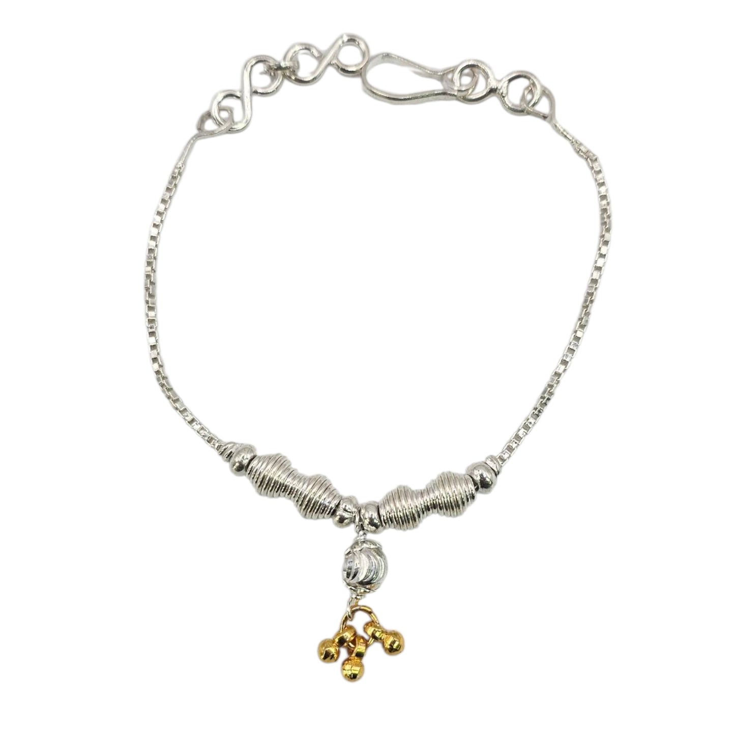 Silver Swirl Baby Shower Rakhi