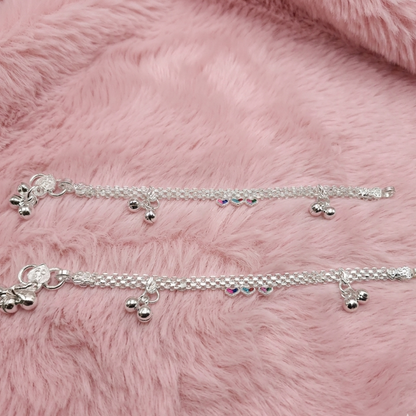 Pure 925 Silver Jingle Bell Baby Payal/ Kids Anklets