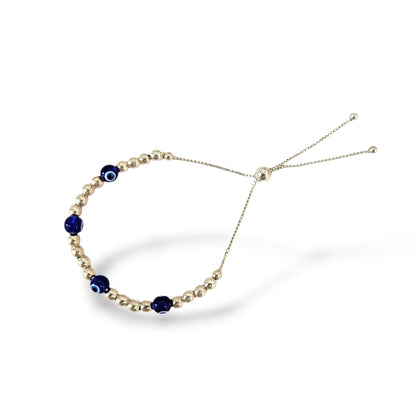 Evil Eye Classic Slider 925 Silver Women's Bracelet