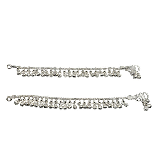 Silver Baby Bells Anklets