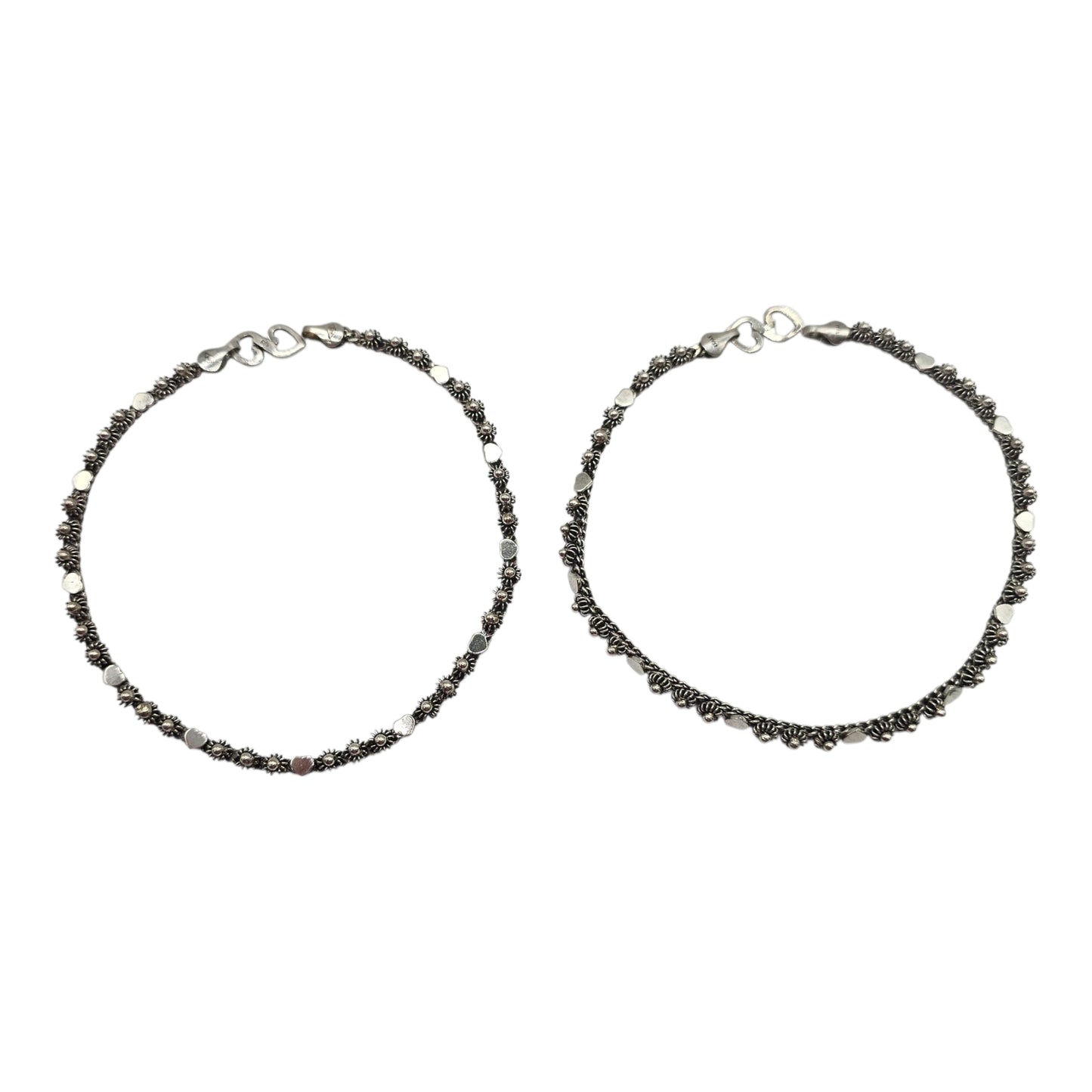 Divira Antique Finish Silver Anklets