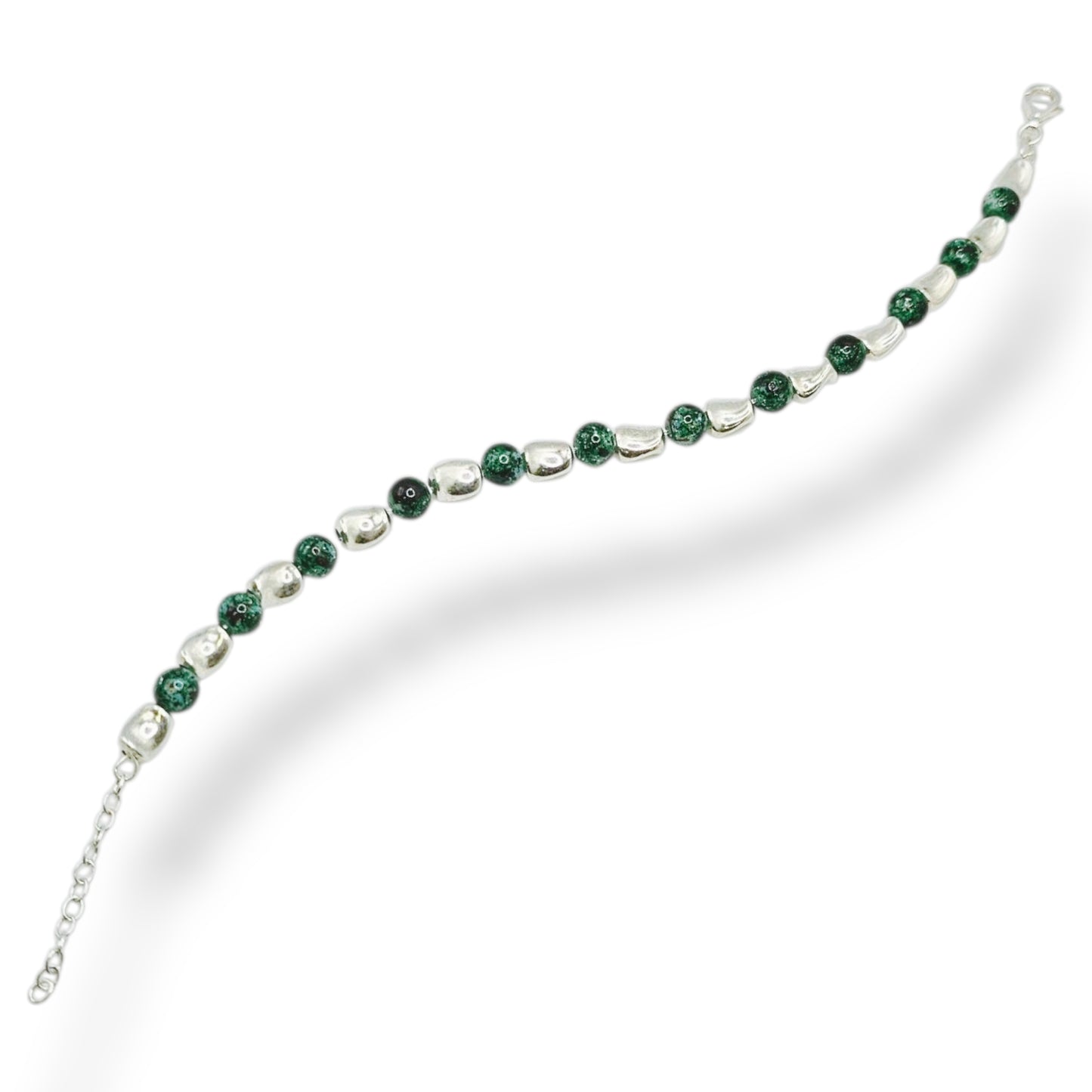 Milano Emerald Silver Bracelet