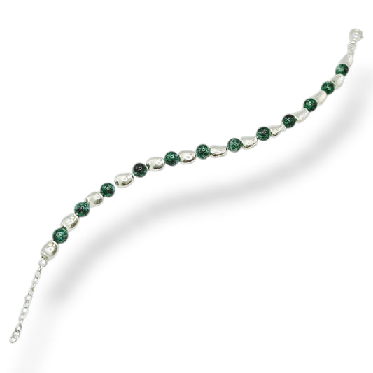 Milano Emerald Silver Bracelet