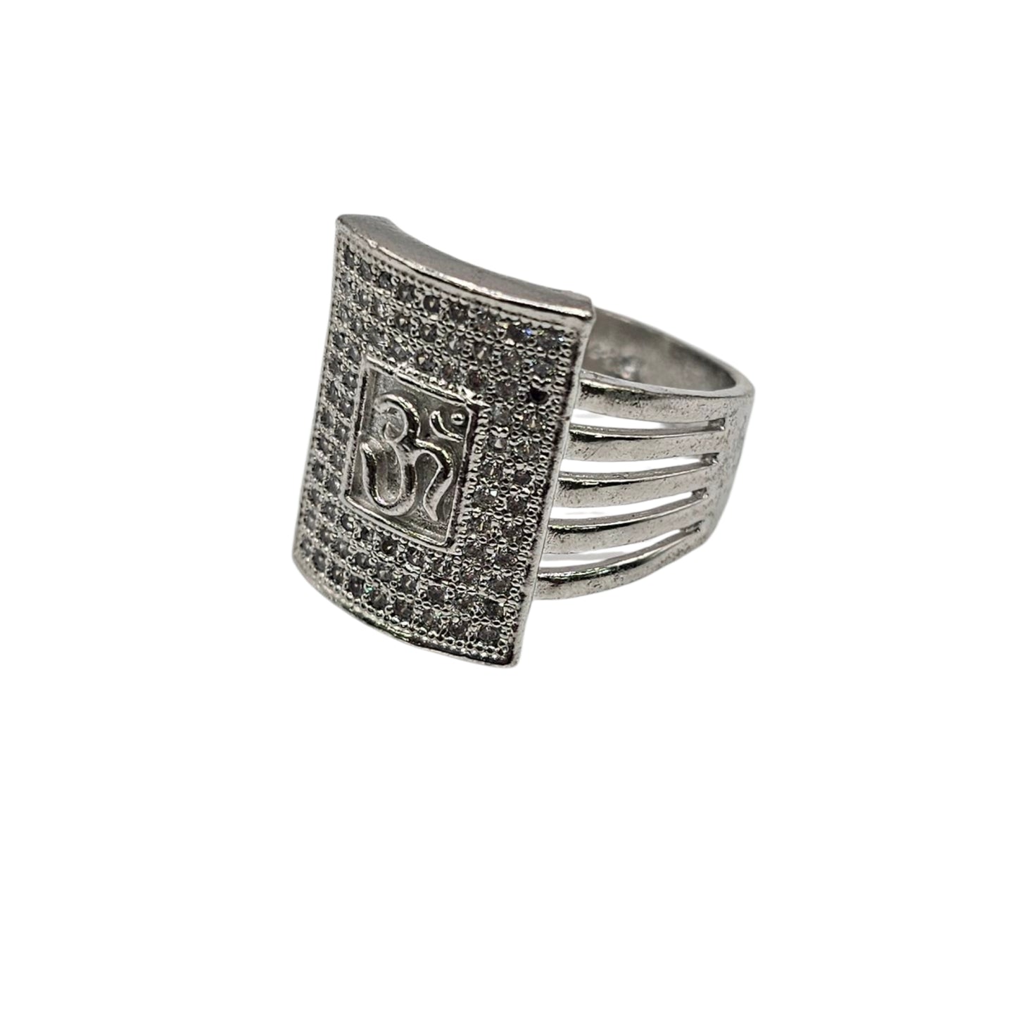 Unisex Silver OM Ring