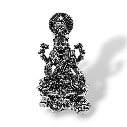 Shree Mahalakshmi Antique Silver Idol