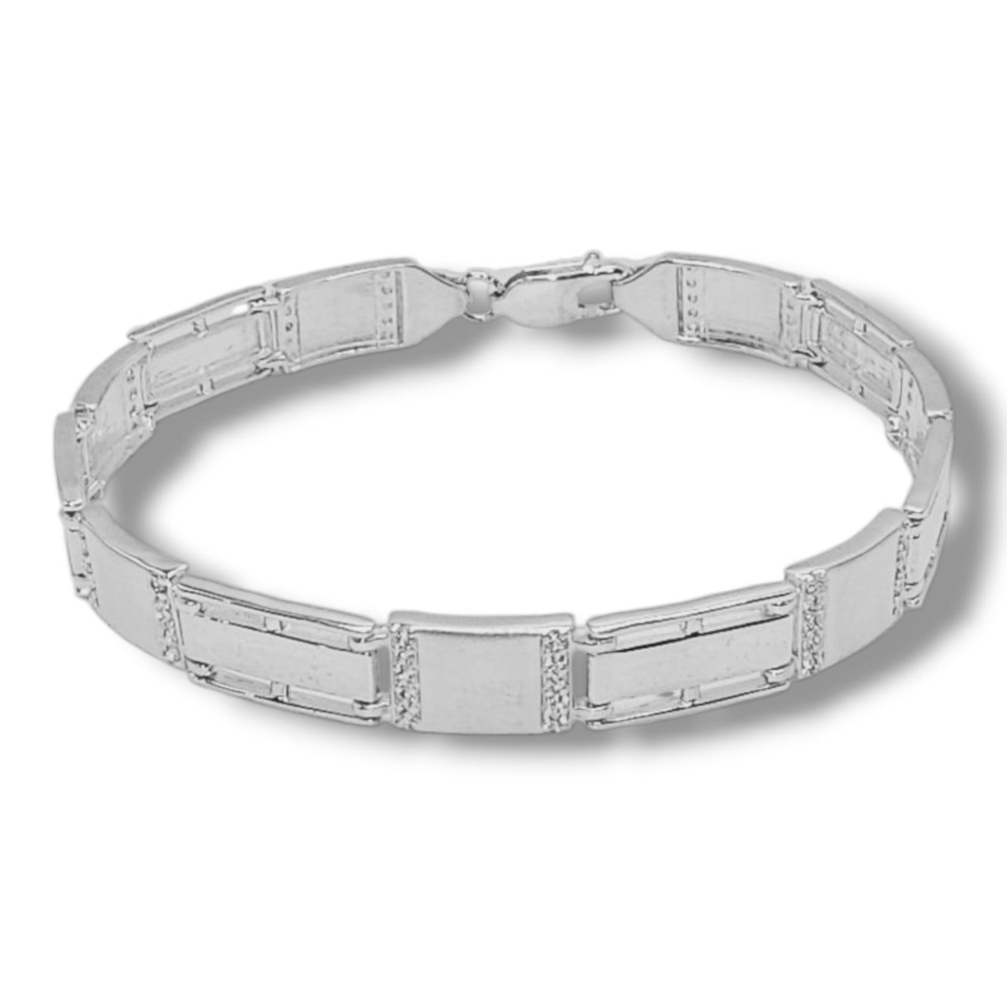 Linear Luxe Silver Bracelet