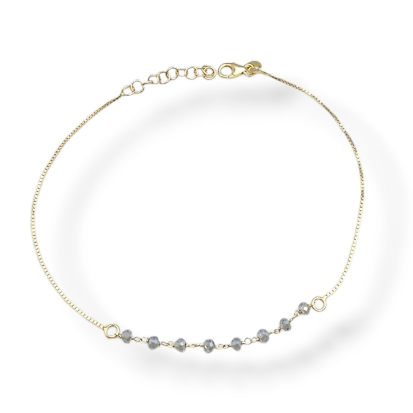 Starlight Pebble 925 Silver Single Anklet