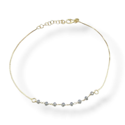 Starlight Pebble 925 Silver Single Anklet