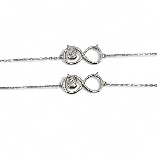 Infinity Charm Silver Payal