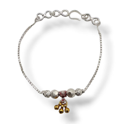 Silver Red Embrace Baby Shower Rakhi