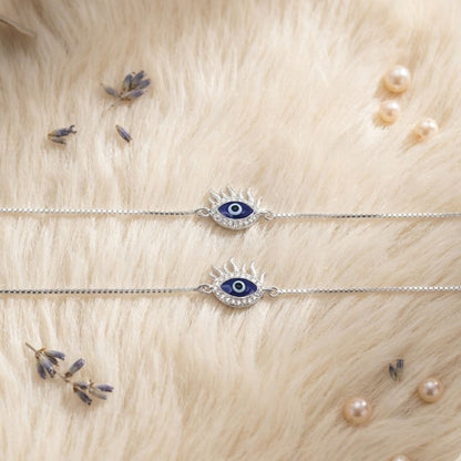 Aura Shield Link Silver Anklets For Women