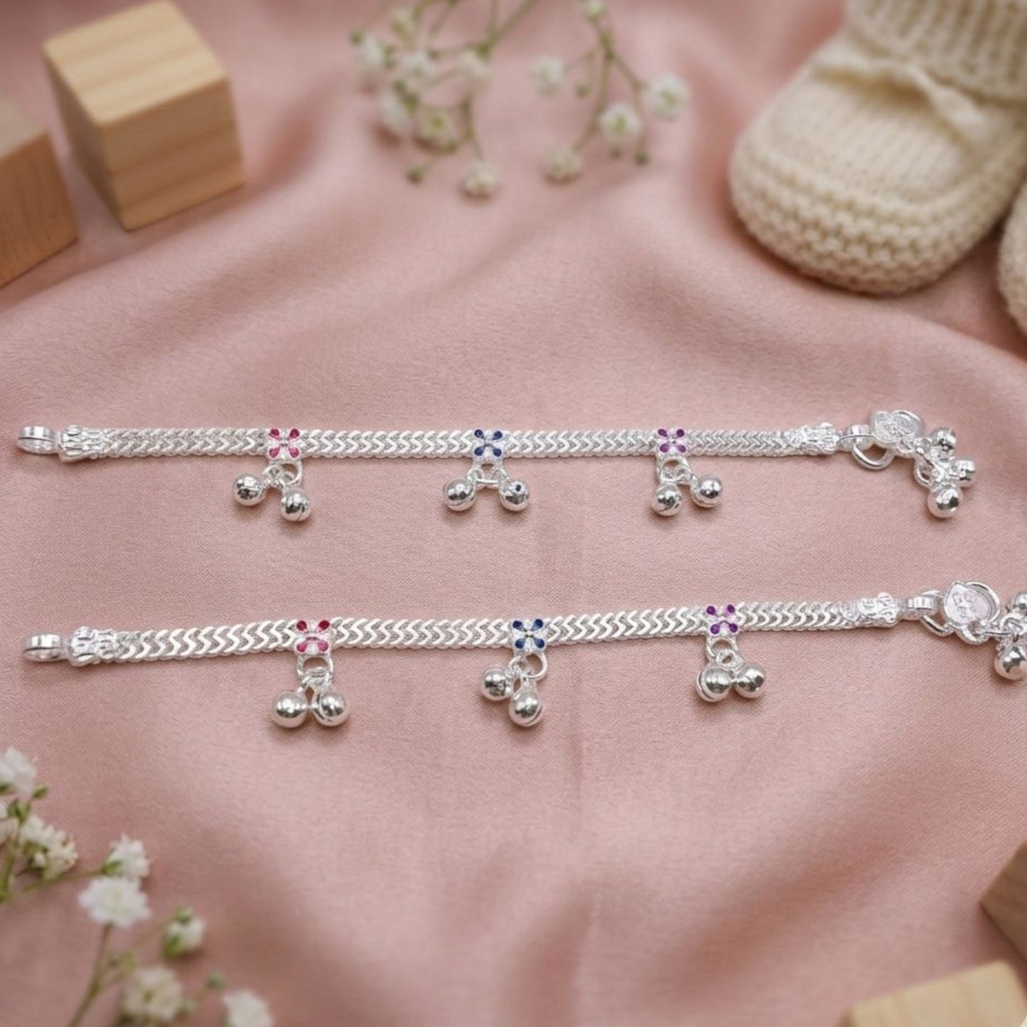 Little Petal 925 Silver Kids Anklets