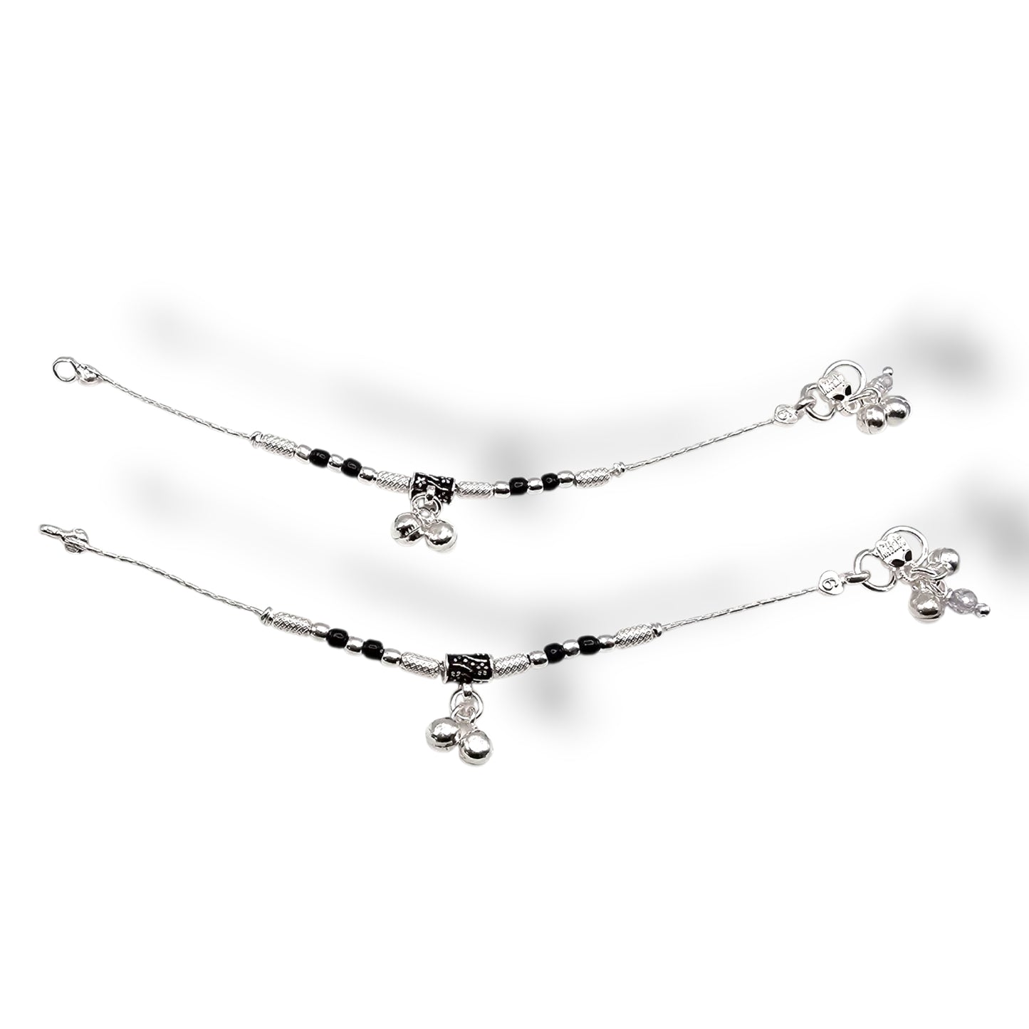 Midnight Guardian Kids Silver Anklets