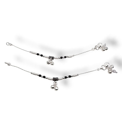 Midnight Guardian Kids Silver Anklets