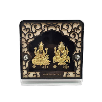 24K Gold Leaf Ganesh Lakshmi Frame