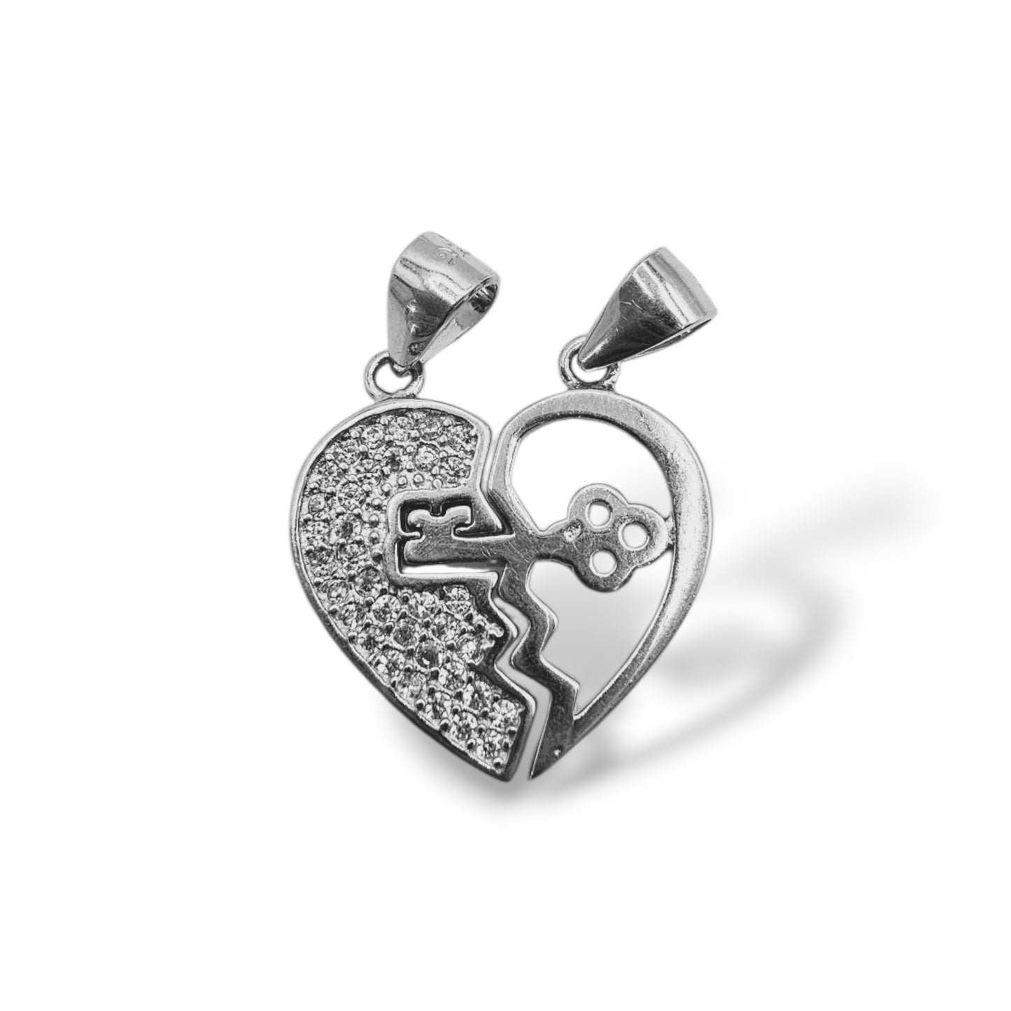 Two Souls One Heart Silver Pendant