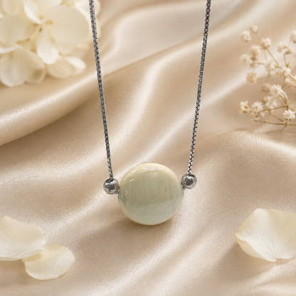 Vanilla Pearl Murano Necklace With 925 Silver
