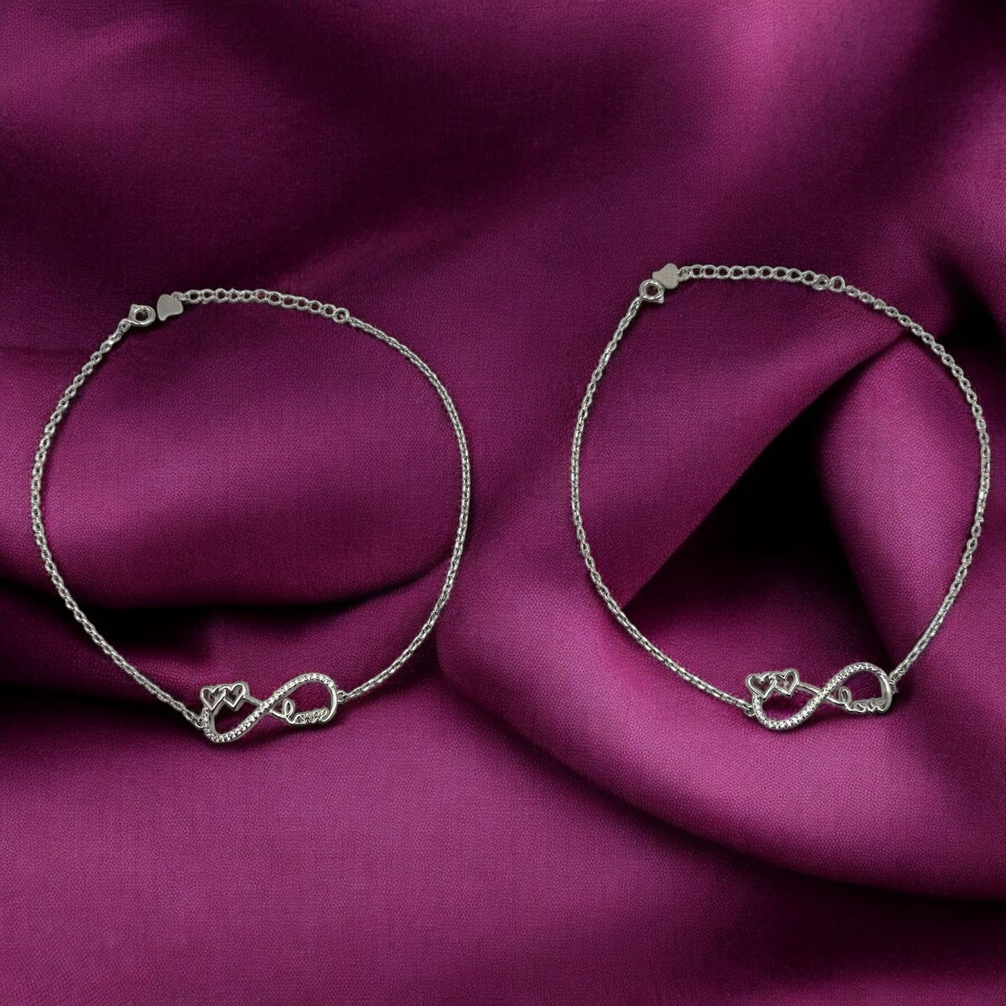 Amor Infinity 925 Silver Imported Anklets
