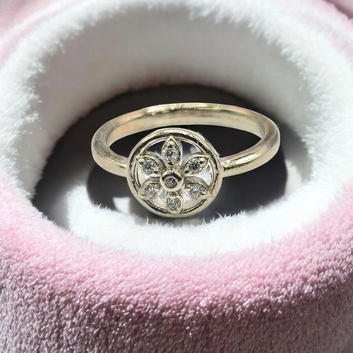 Princess Petal 925 Silver Kids Ring