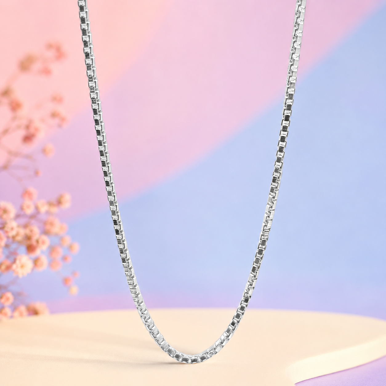Silver Luxe Box Chain