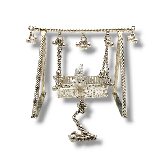 Silver zula with Laddu Gopal