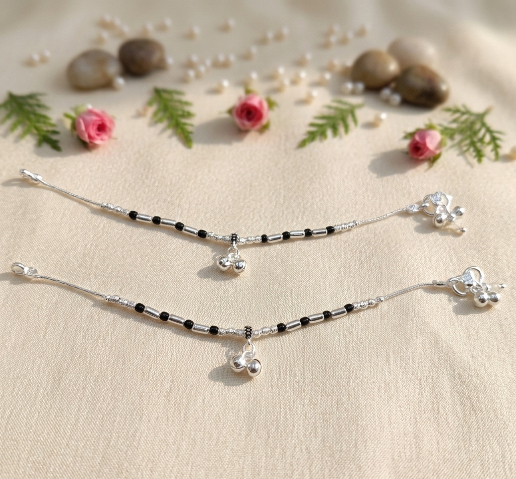 Sweet Jingle Protection Silver Kids Anklets