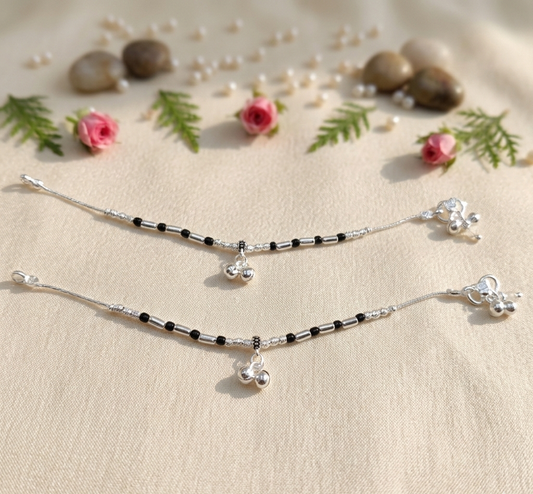 Sweet Jingle Protection Silver Kids Anklets