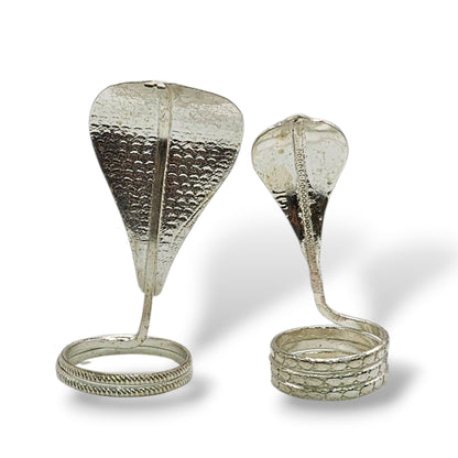 Sarva Raksha Serpent Duo In Silver /Naag Naagin Pair In Silver