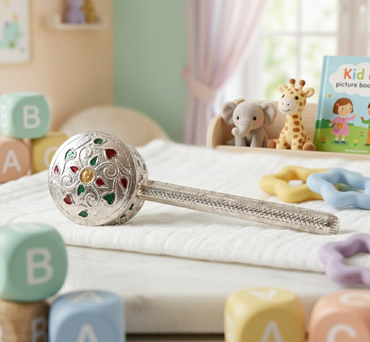 Royal Heirloom Silver Rattle