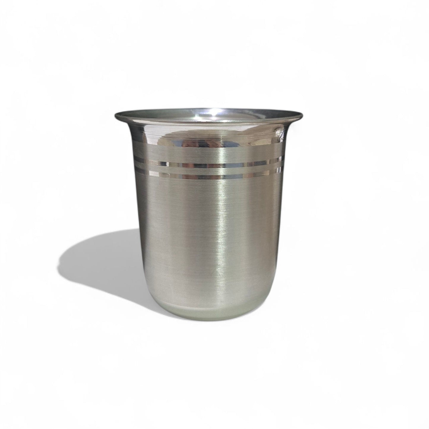 Annaprashan Small Silver Bowl, Spoon And Glass Set