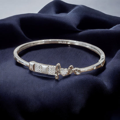 925 Silver Love Embolished Women's Bracelet