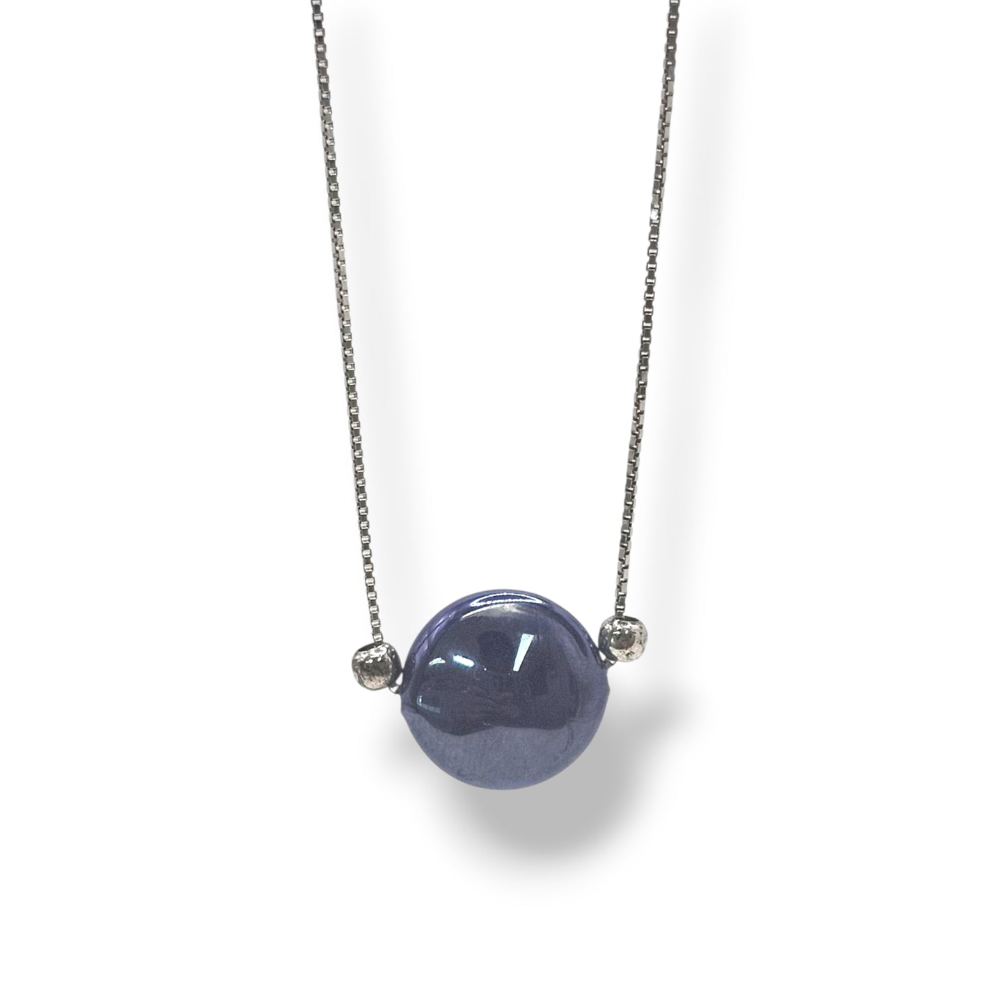 Ocean Pearl Murano Necklace With 925 Silver