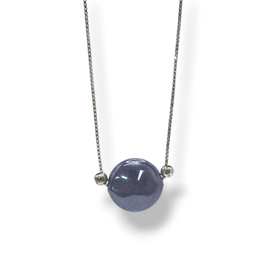 Ocean Pearl Murano Necklace With 925 Silver