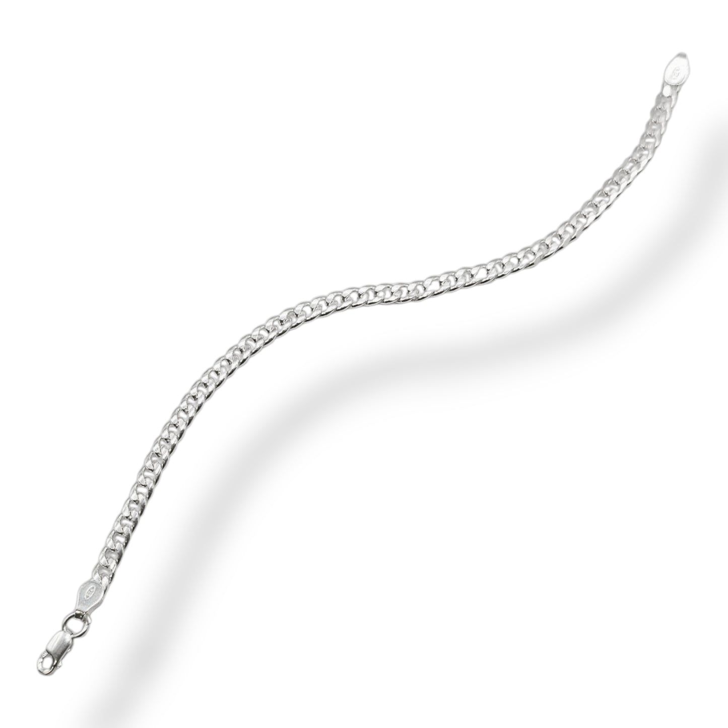 Nova Curb Silver Young Adults Bracelet