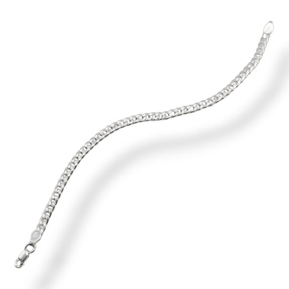 Nova Curb Silver Young Adults Bracelet