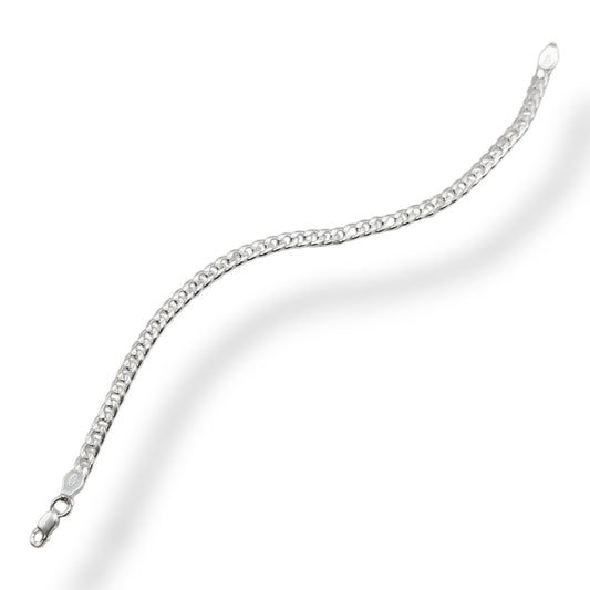 Nova Curb Silver Young Adults Bracelet