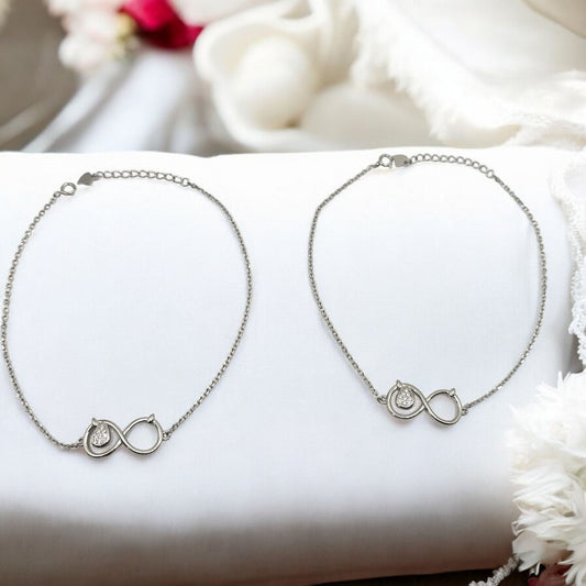 Infinity Charm Silver Payal
