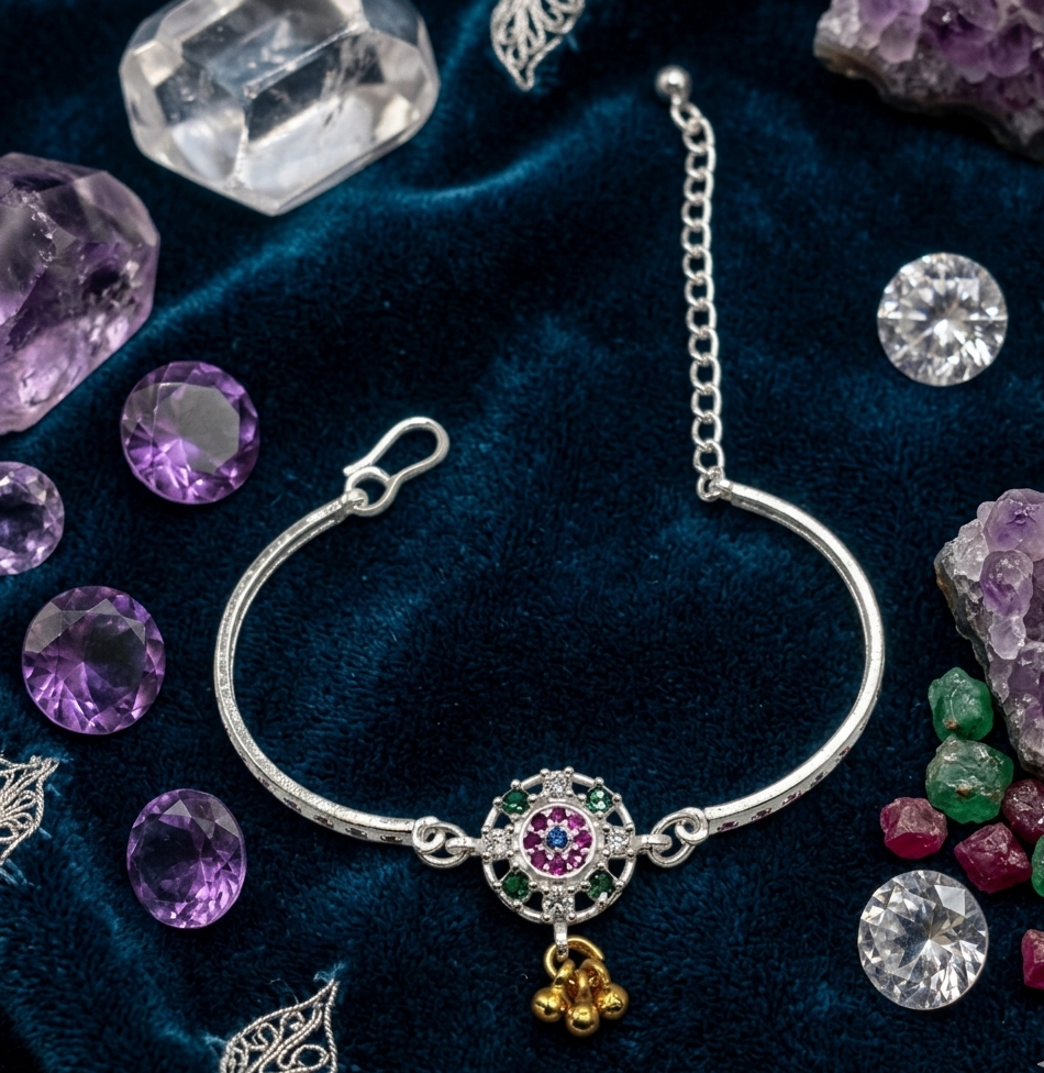 Tiny Treasures Silver Baby Shower Rakhi
