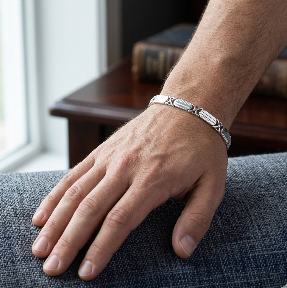 Titan Ridge Men's Silver Bracelet