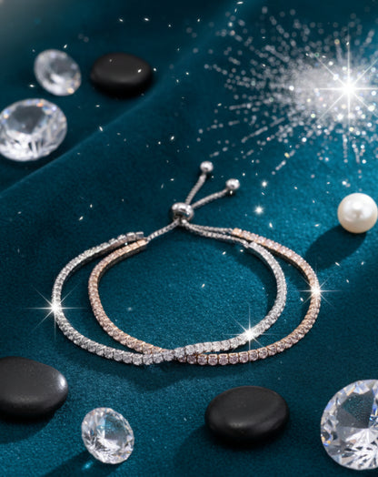 Two Layer Silver Adjustable Bracelet