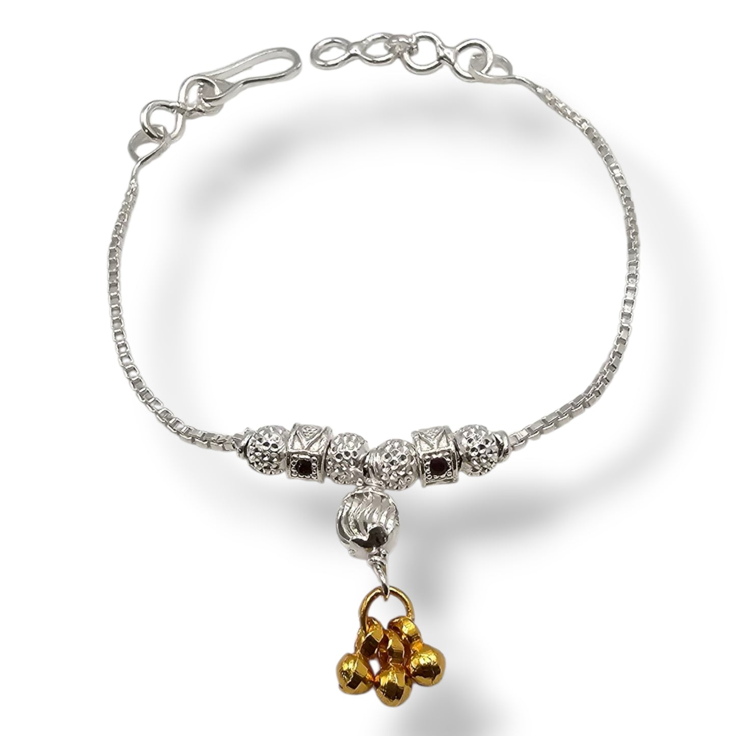 Pink Diamond Aura Silver Baby Shower Rakhi