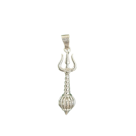The Divine Fusion: Shiva-Shakti Gada Pendant in 925 Silver