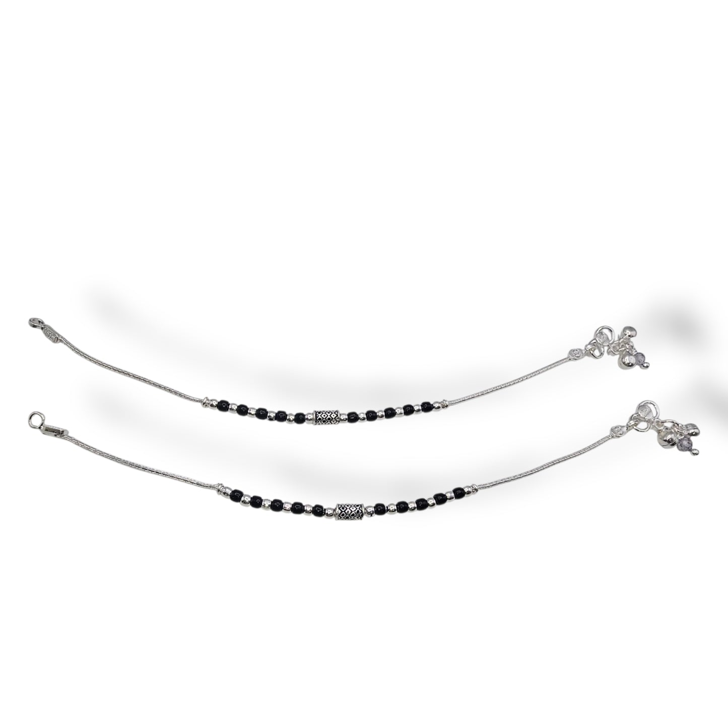 Tiny Nazar Protection Silver Kids Anklets