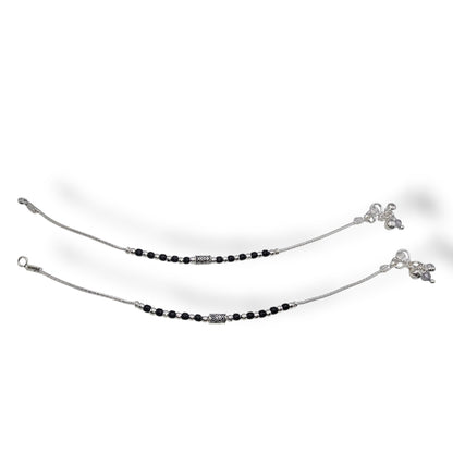Tiny Nazar Protection Silver Kids Anklets