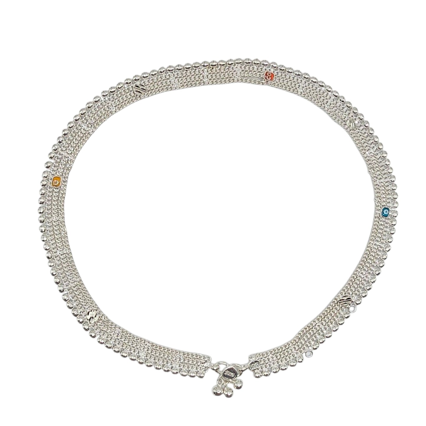 Mini Me Silver Kamarpatta/ Waistband For Kids