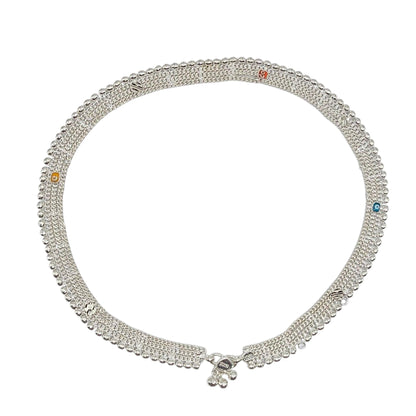 Mini Me Silver Kamarpatta/ Waistband For Kids